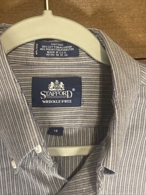 Stafford Button Down Shirt Short Sleeve - Thumbnail 3