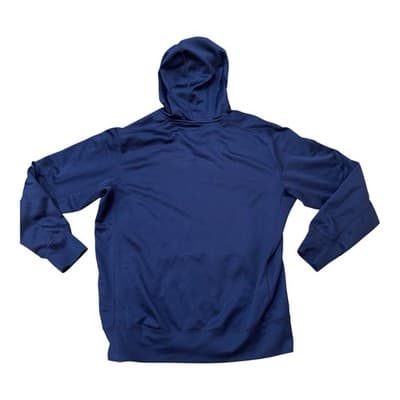 NIKE Therma-FIT Men's Large Hoodie Navy Blue Swoosh Fleece Pullover Sweatshirt L - Thumbnail 2