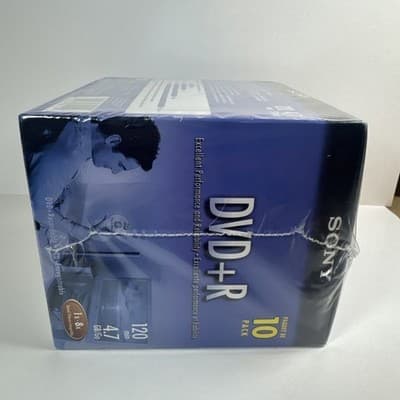 Sony DVD + R 10 Pack Recordable Discs 120 min 4.7 GB Blank New Box Sealed - Thumbnail 5