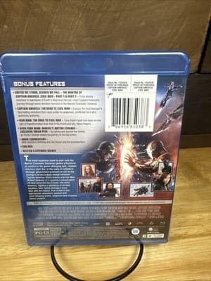 Captain America Civil War (2016) – Blu-ray – Chris Evans – Marvel – New - Thumbnail 2