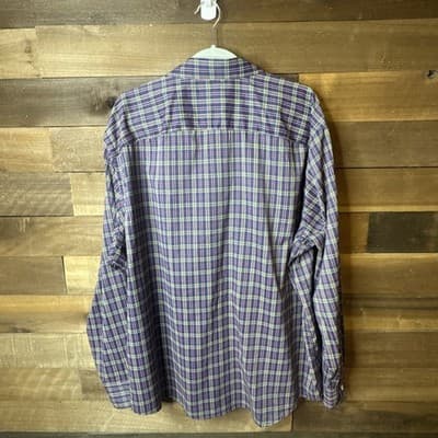 UNTUCKit Talty Plaid Button Down Shirt XXL Relaxed Fit Purple Red Yellow Mens - Thumbnail 5