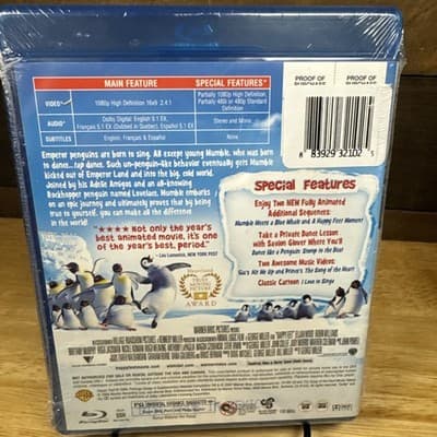 Happy Feet (2006) – Blu-ray – Elijah Wood, Robin Williams – Warner – New - Thumbnail 2