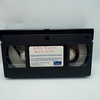 Blue Steel VHS John Wayne The Duke Gabby Hayes Western Movie 1994 UAV Corp NTSC - Thumbnail 3
