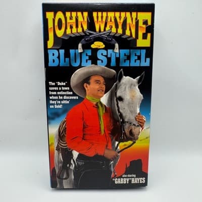Blue Steel VHS John Wayne The Duke Gabby Hayes Western Movie 1994 UAV Corp NTSC