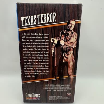 Texas Terror VHS John Wayne George Gabby Hayes GoodTimes Home Video Western B&W - Thumbnail 2