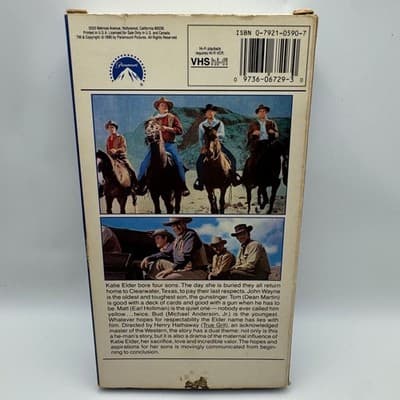 The Sons of Katie Elder VHS John Wayne Dean Martin 1990 Paramount Western Movie - Thumbnail 2