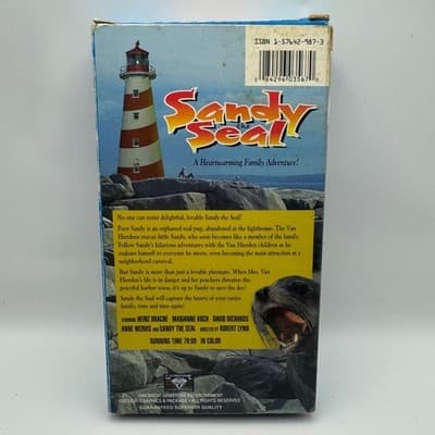 Sandy the Seal VHS 1996 Family Adventure Movie Gemstone Entertainment - Thumbnail 2