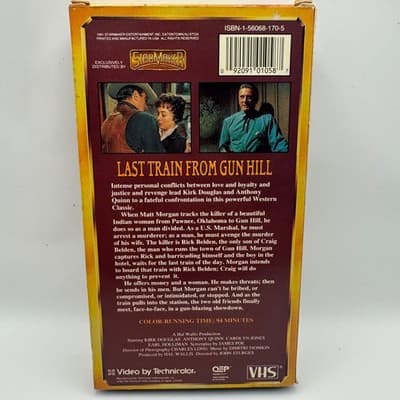 Last Train From Gun Hill VHS Kirk Douglas Anthony Quinn Western StarMaker 1991 - Thumbnail 2