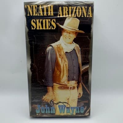 Neath Arizona Skies VHS John Wayne Western 2001 Gabby Hayes NTSC