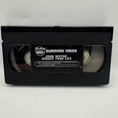John Wayne Bigger Than Life VHS 1990 Burbank Video Documentary The Duke Vintage - Thumbnail 3