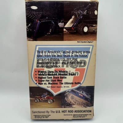 Blood Sweat & Gears VHS US Hot Rod Association Sgt Slaughter Bigfoot Simita - Thumbnail 2