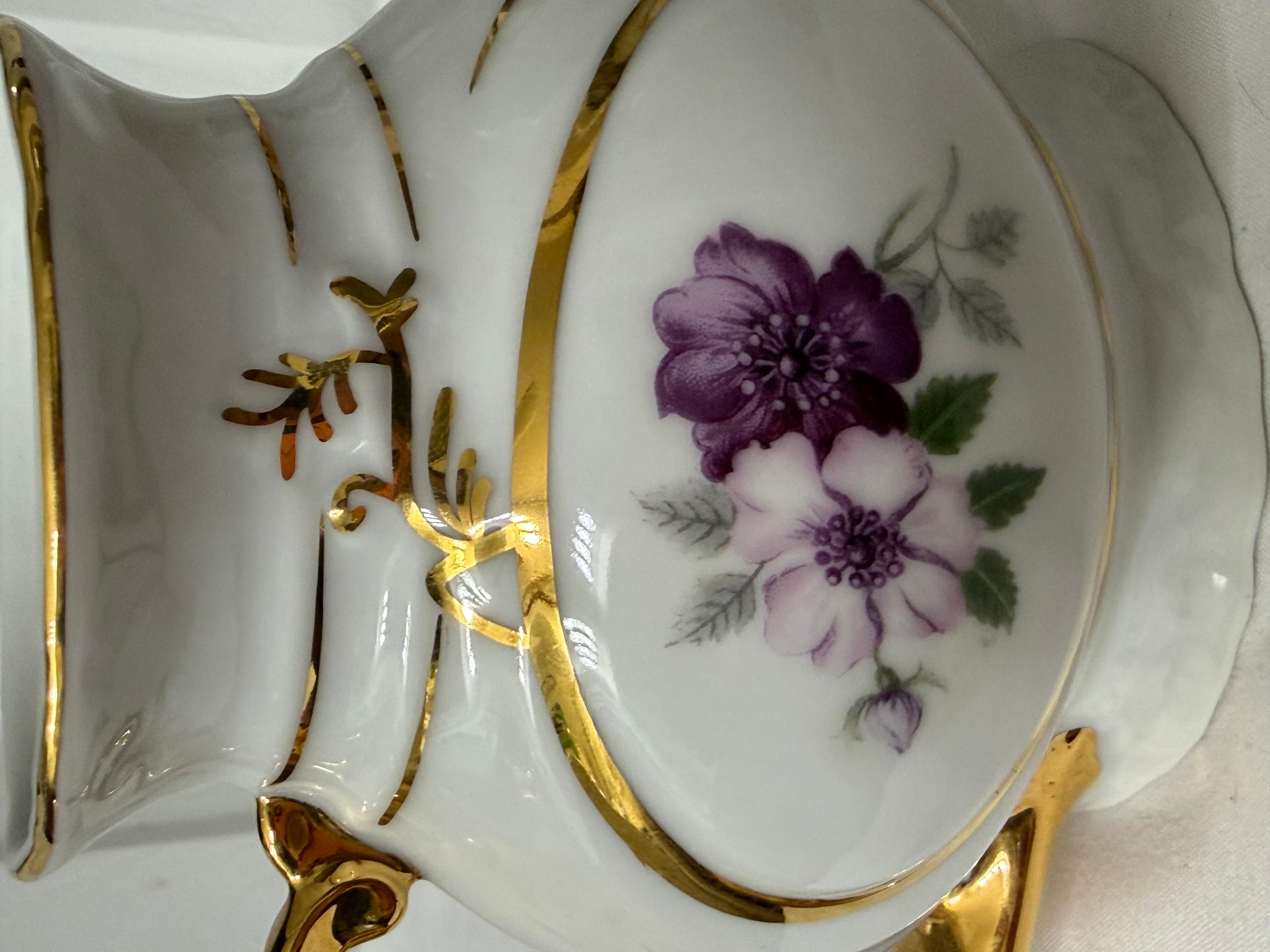 Karlovy Vary Czech Sipping Spa Mug Porcelain Gold Trim and Floral Design - Thumbnail 7