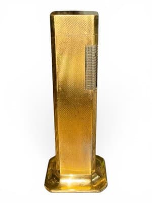 Vintage Dunhill Tallboy Table Lighter Gold Tone Made In England - Thumbnail 2