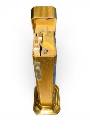 Vintage Dunhill Tallboy Table Lighter Gold Tone Made In England - Thumbnail 11
