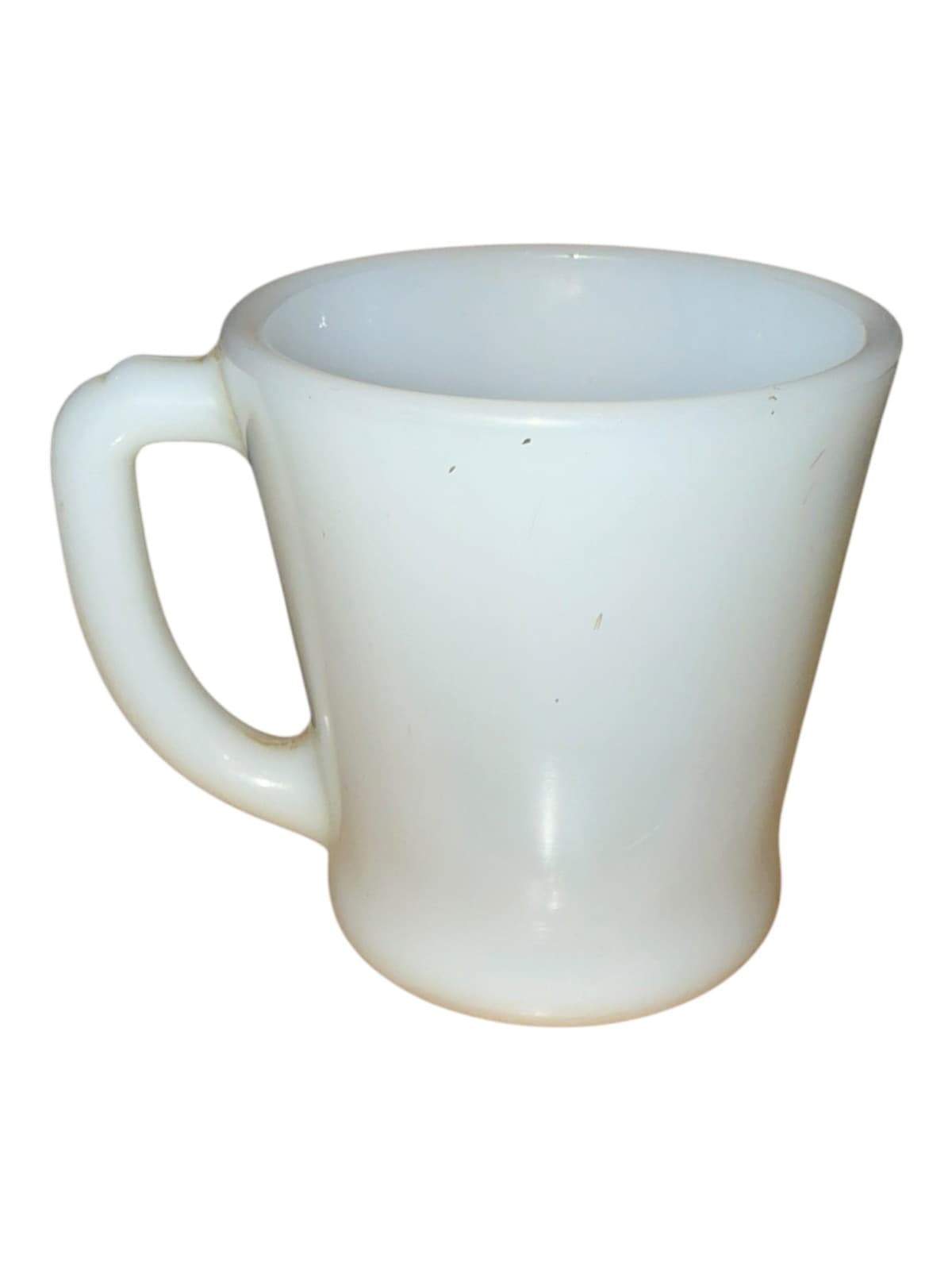 Vintage Fire-King White Milk Glass D-Handle Coffee Mug Cup - Thumbnail 2