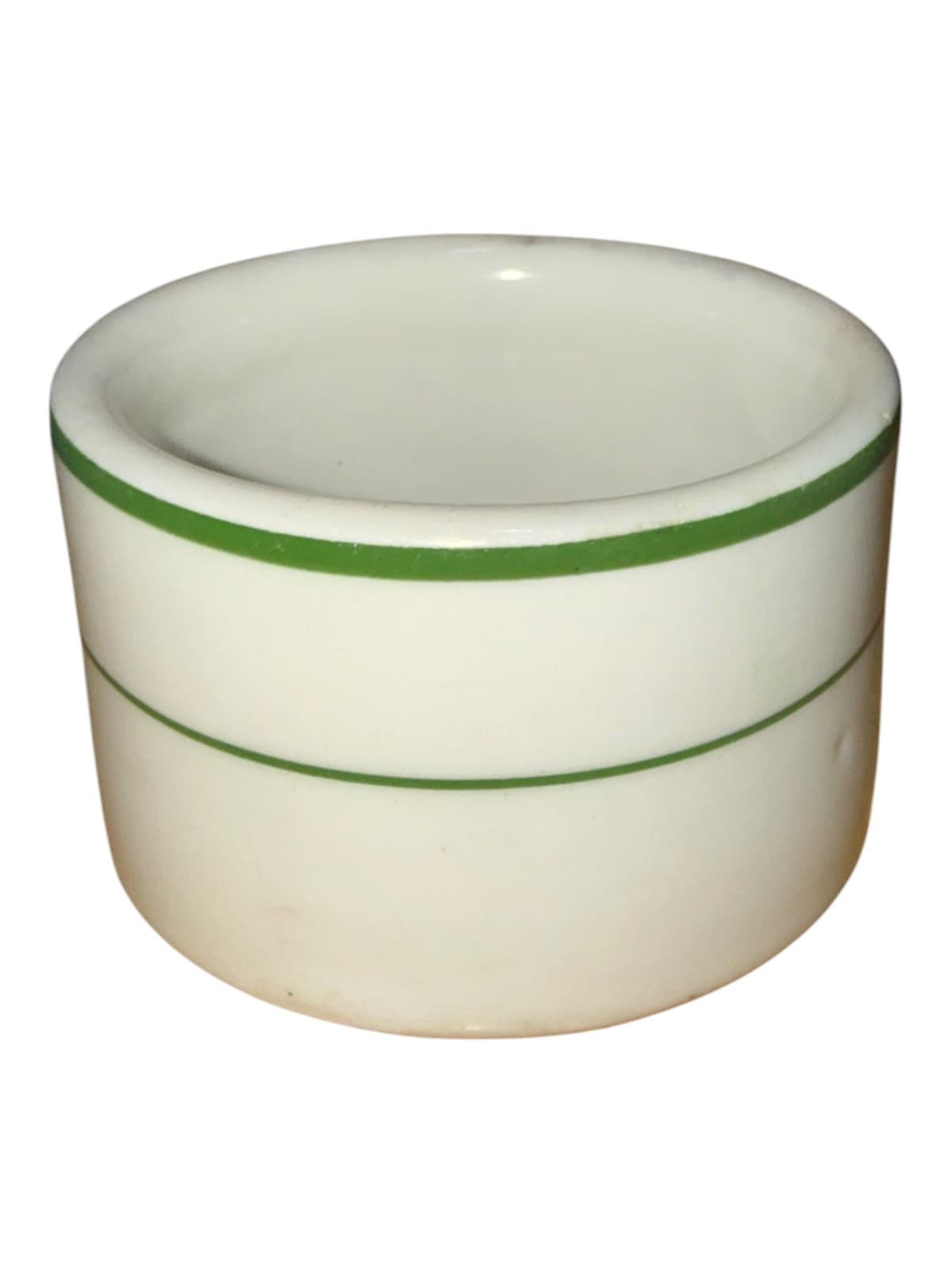 Vintage Buffalo White Green Striped Coffee Mug Cup Ceramic - Thumbnail 4