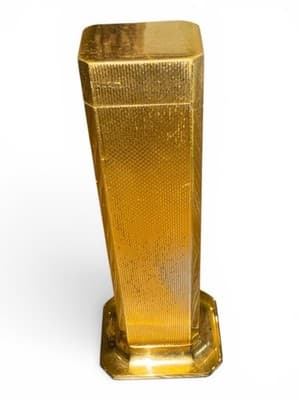 Vintage Dunhill Tallboy Table Lighter Gold Tone Made In England - Thumbnail 9