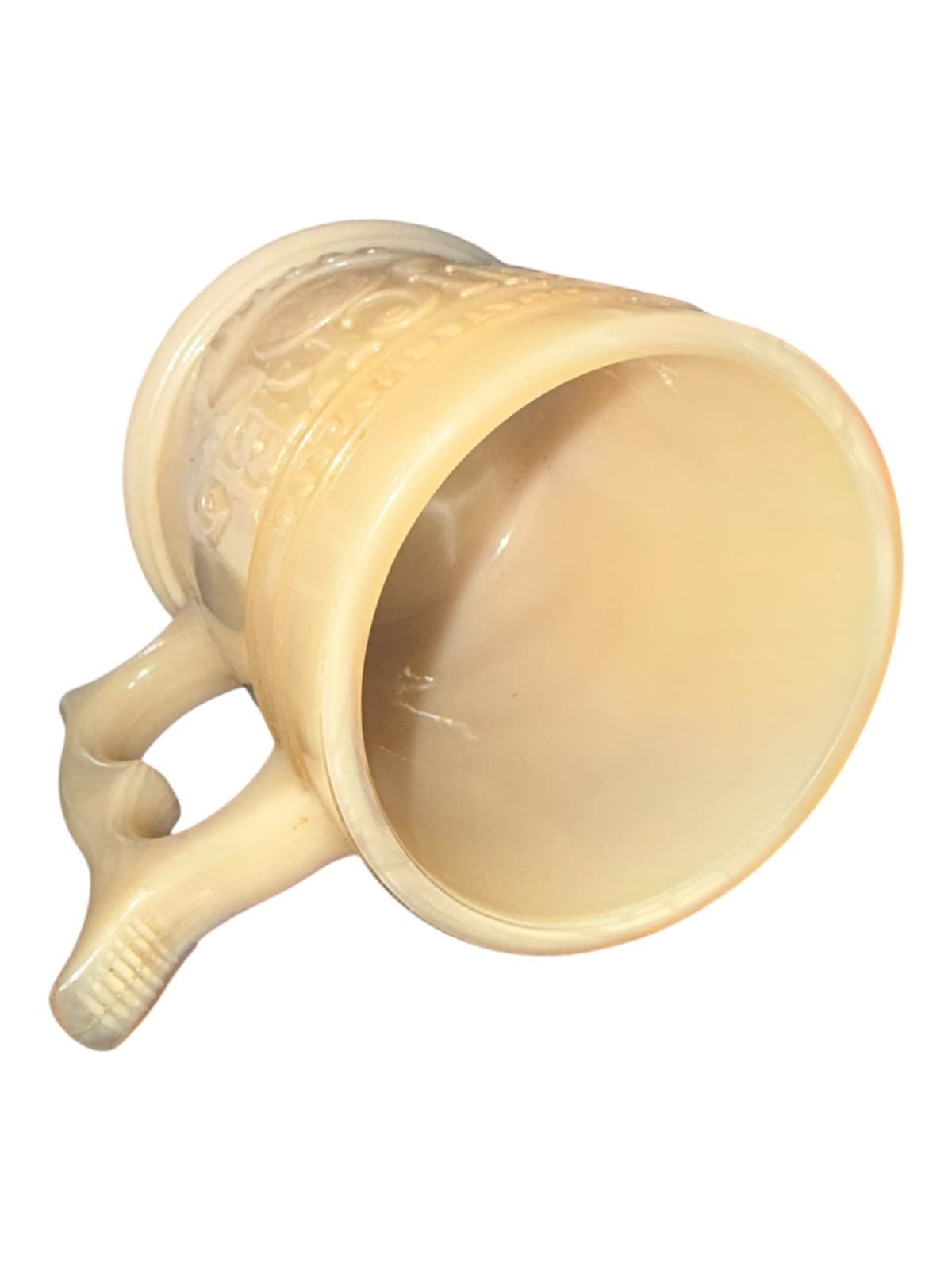 Vintage Whataburger Nickel Advertising Coffee Cup Mug Milk Glass Beige - Thumbnail 6