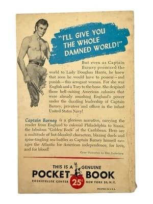 Captain Barney Jan Westcott 1953 Pocket Books 932 Pulp Romance Paperback - Thumbnail 2
