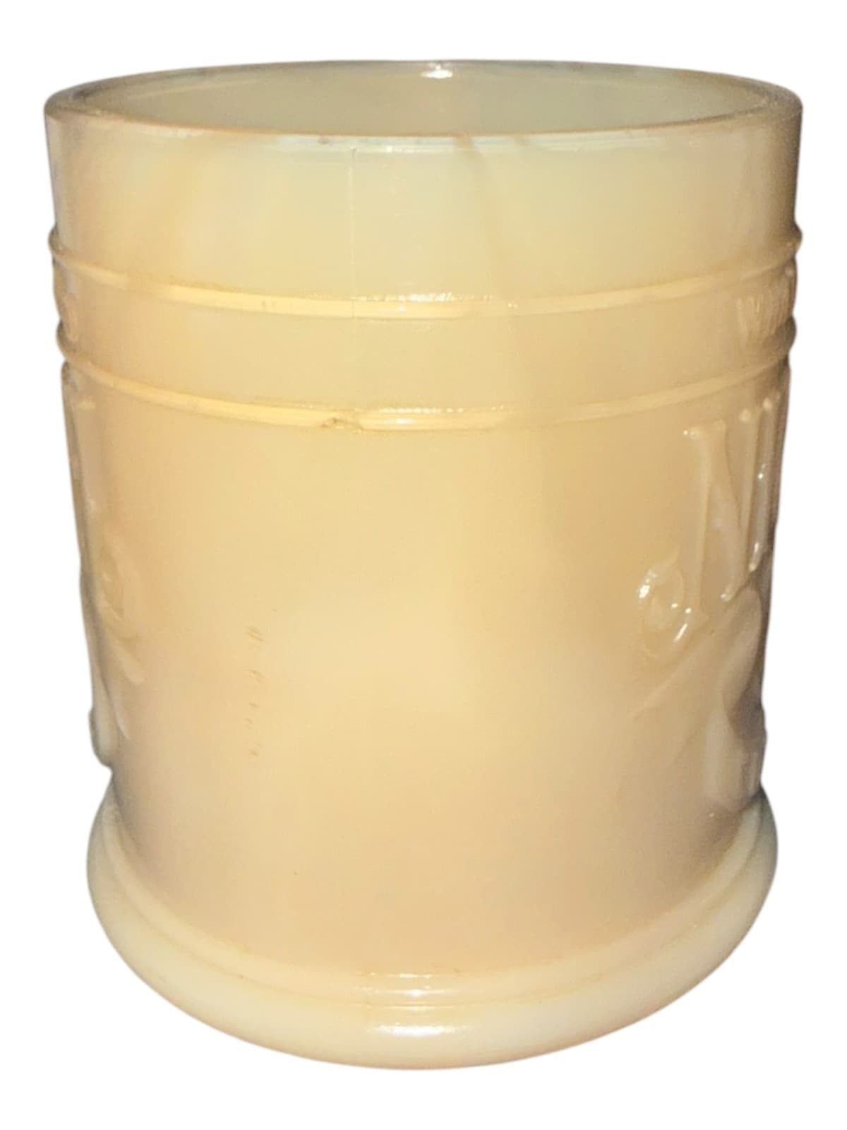 Vintage Whataburger Nickel Advertising Coffee Cup Mug Milk Glass Beige - Thumbnail 4