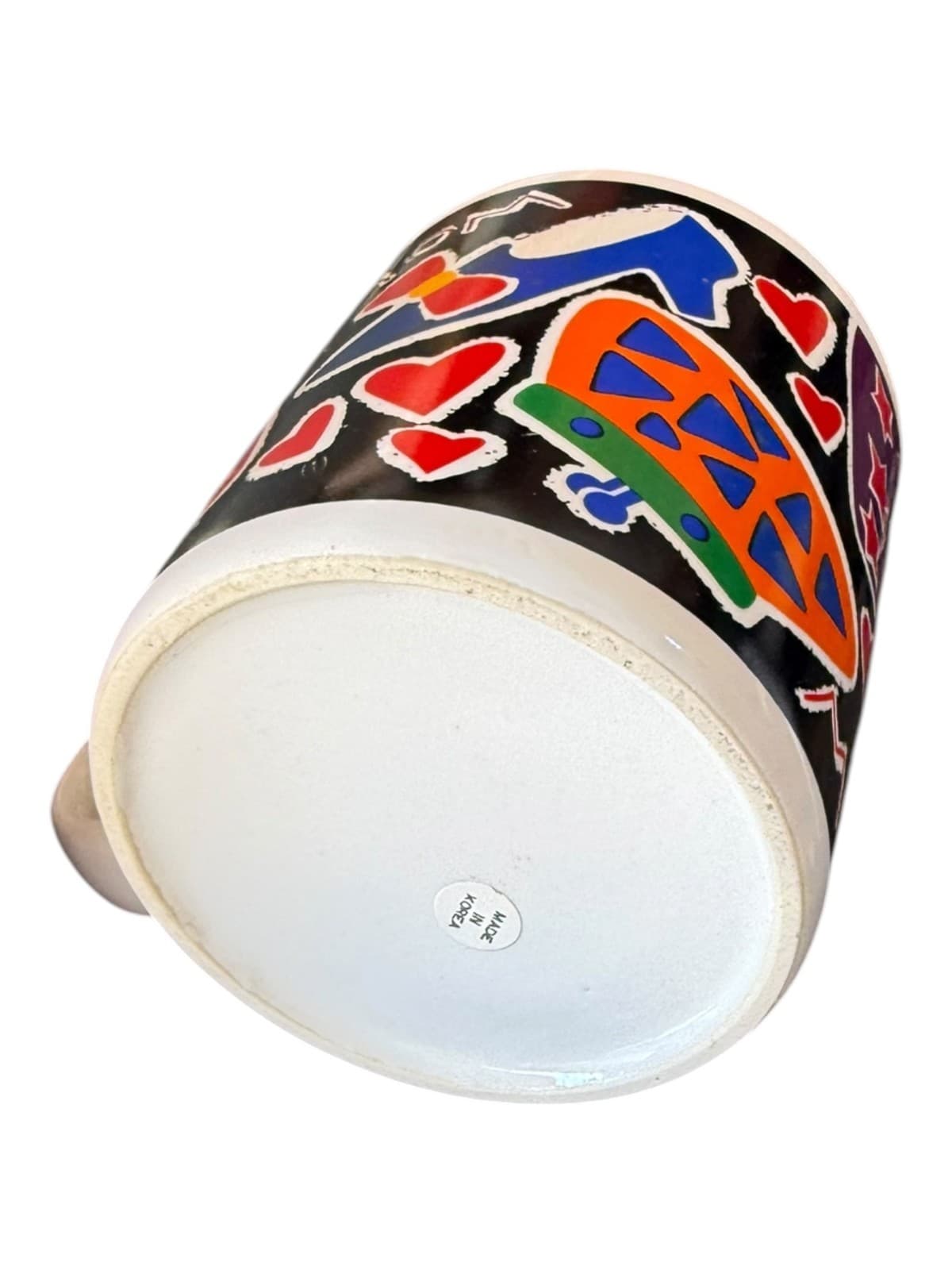 Vintage 90s Mom Pop Art Hearts Purses Shoes Ceramic Coffee Mug Cup NEW - Thumbnail 5