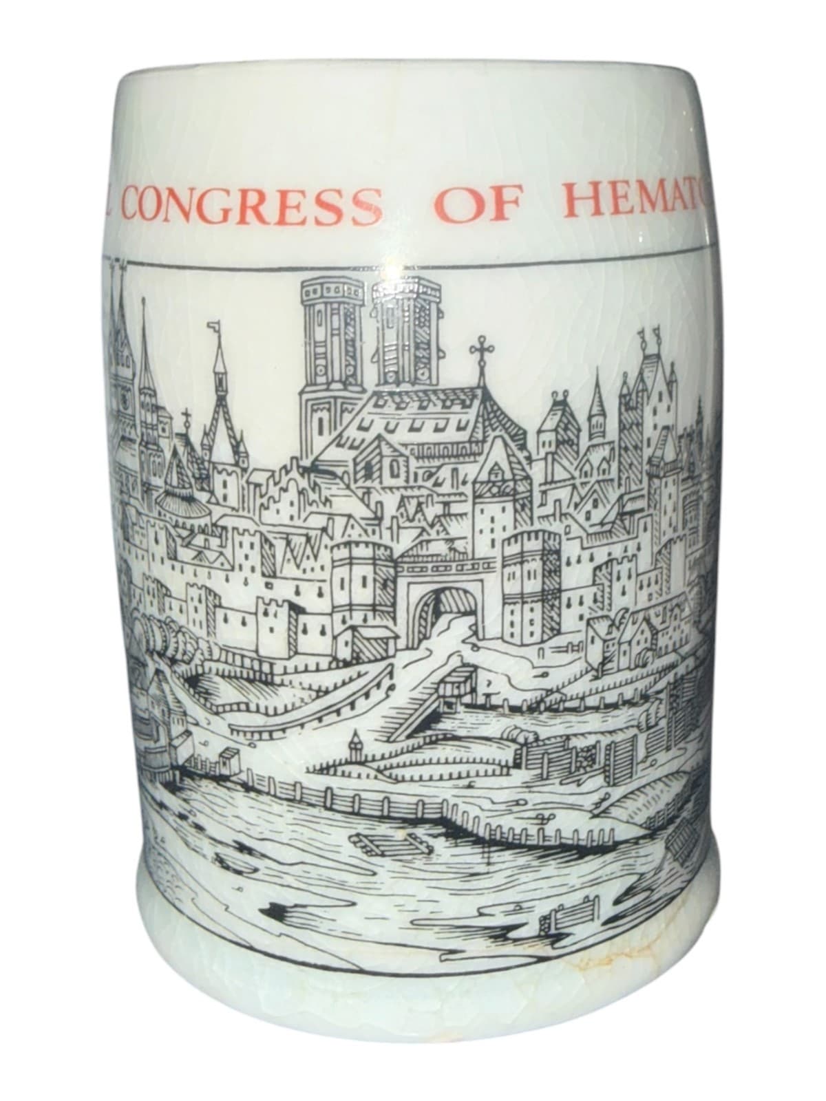 Vintage 1970 Munich XIII International Congress of Hematology Munich beer Mug - Thumbnail 2