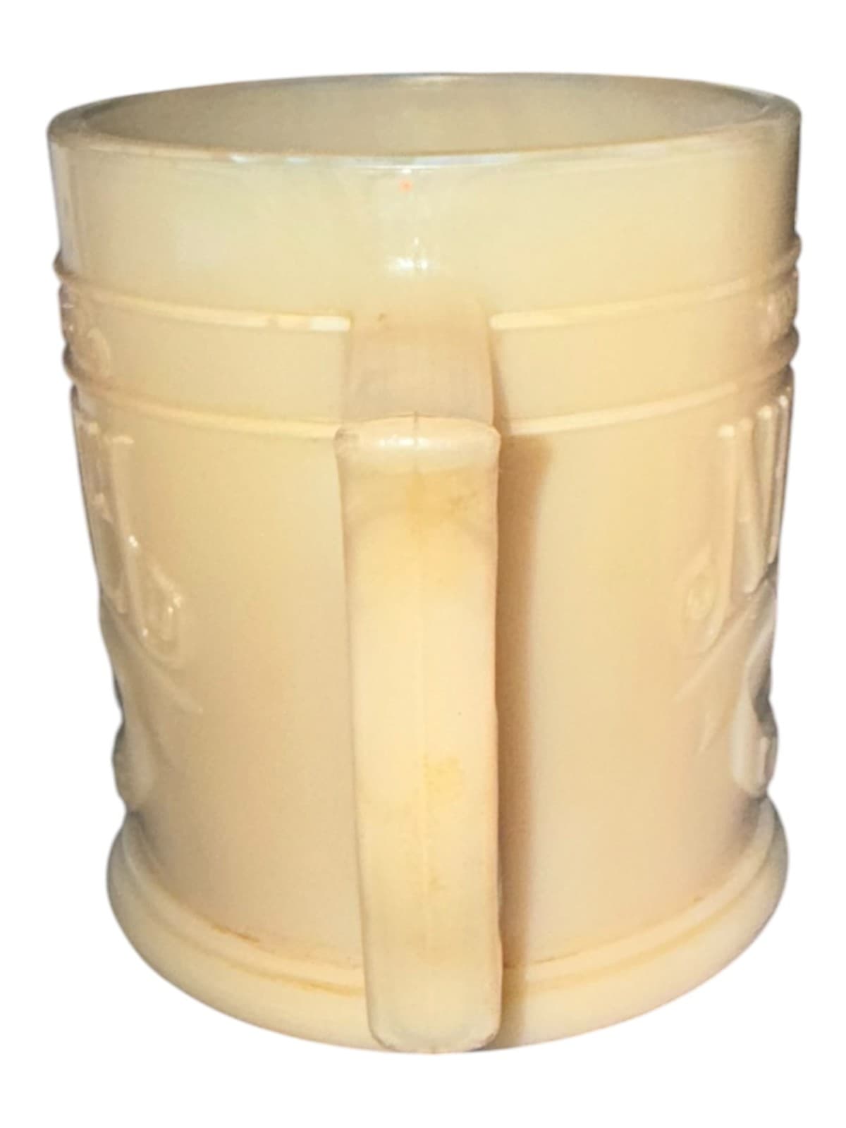 Vintage Whataburger Nickel Advertising Coffee Cup Mug Milk Glass Beige - Thumbnail 5