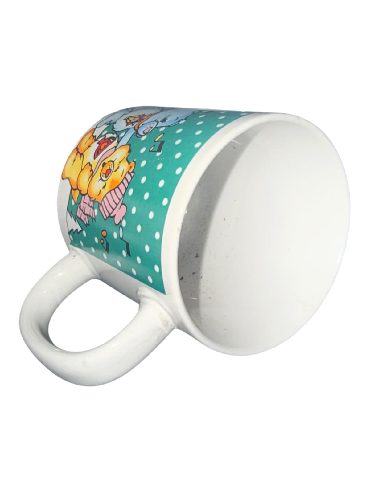 Vintage Care Bears Style Christmas Coffee Mug Tea Cup Holiday Caroling Ceramic - Thumbnail 4