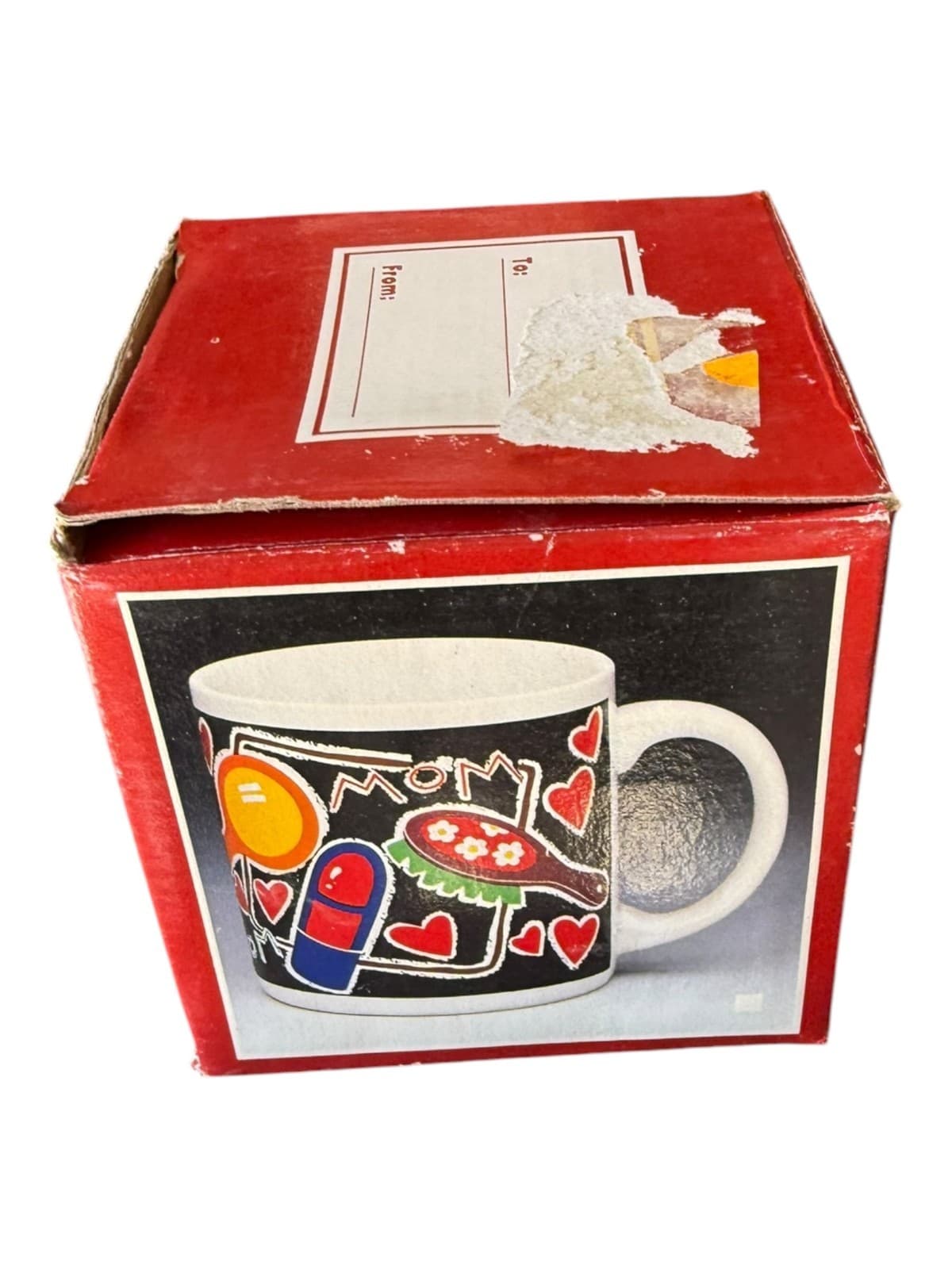 Vintage 90s Mom Pop Art Hearts Purses Shoes Ceramic Coffee Mug Cup NEW - Thumbnail 6