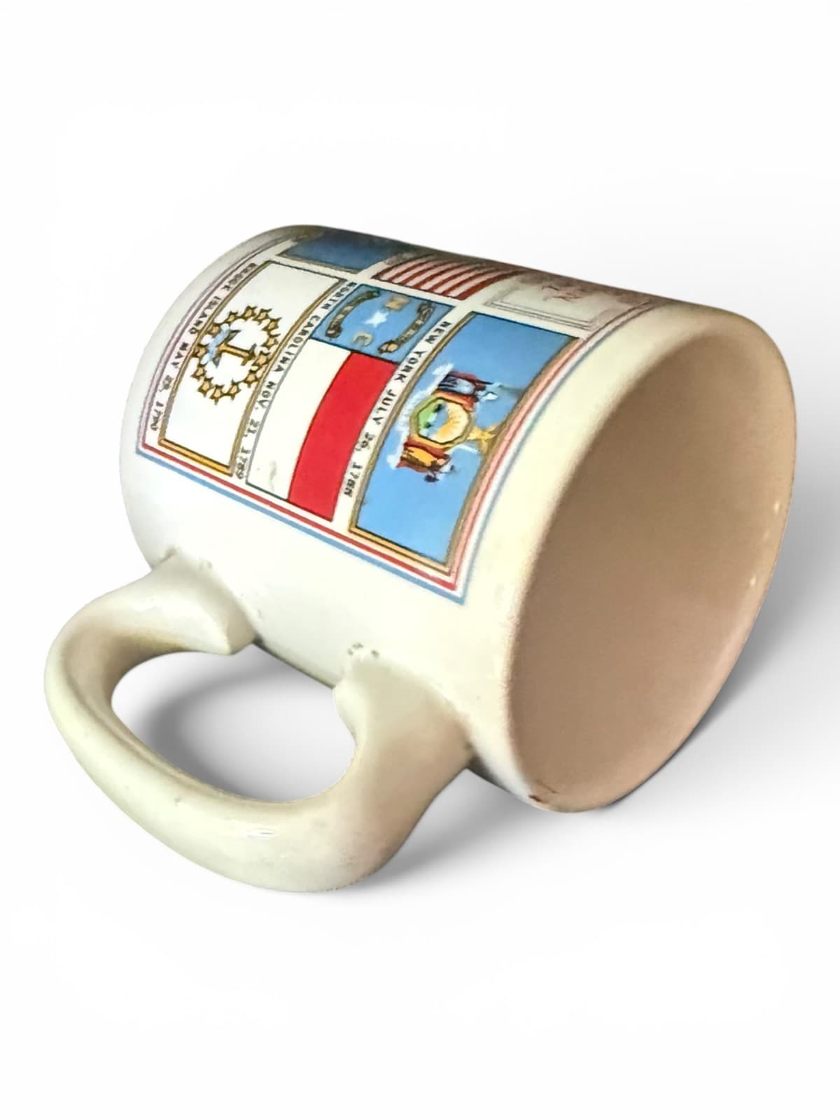 Vintage Flags of the Thirteen Original States Ceramic Coffee Mug Cup 276M - Thumbnail 9