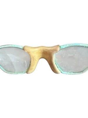 Vintage 1930s–1940s Safety Motorcycle Aviation Glasses Leather Bridge - Thumbnail 10