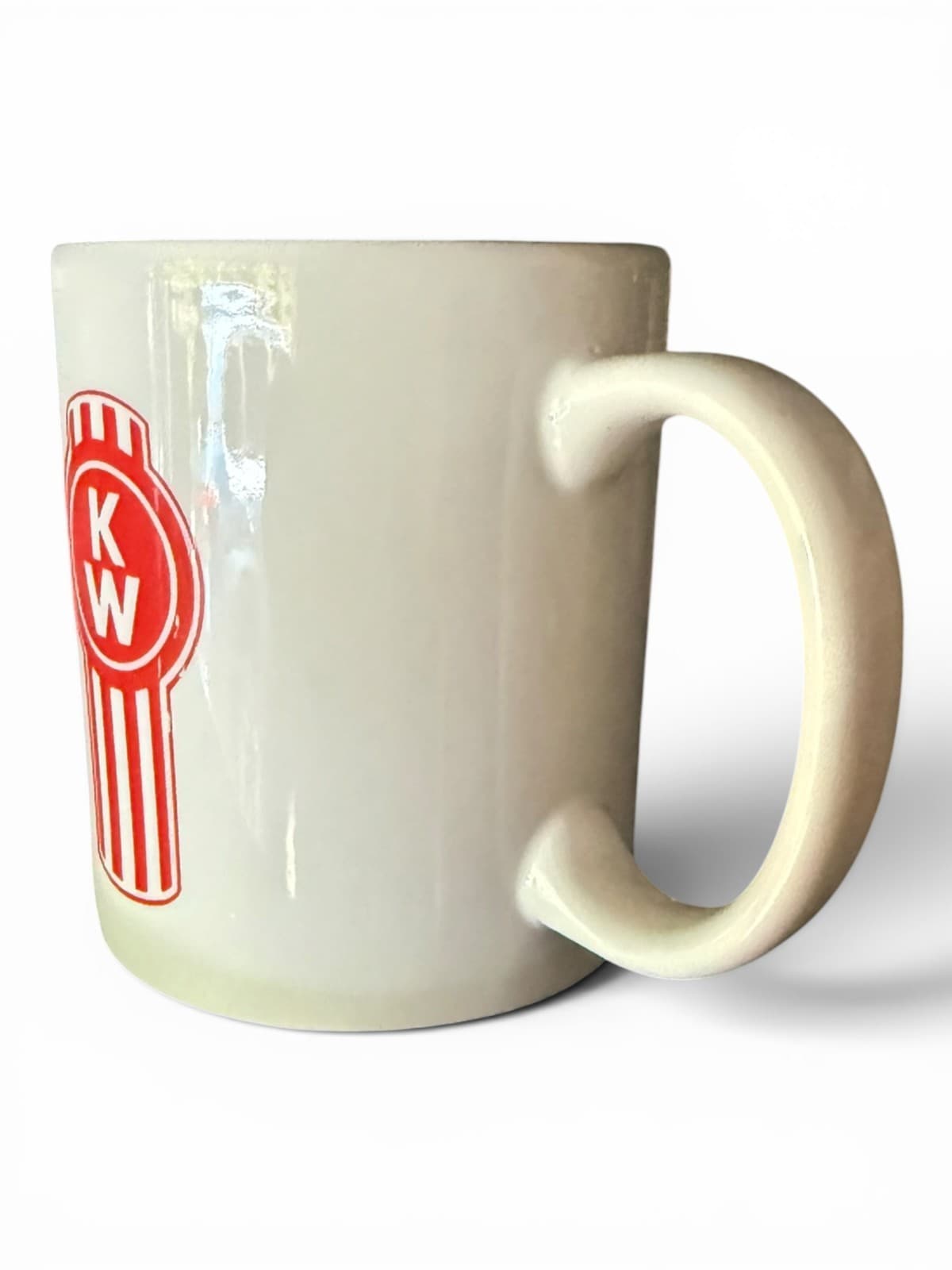 Vintage Kenworth Truck Red Striped Logo Coffee Mug Cup White Ceramic - Thumbnail 3