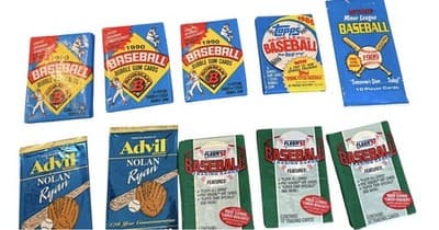 Vintage Baseball Card Wax Pack Lot 23 Unopened Topps Donruss Fleer OPC 1980s - Thumbnail 7