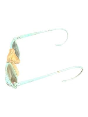 Vintage 1930s–1940s Safety Motorcycle Aviation Glasses Leather Bridge - Thumbnail 7
