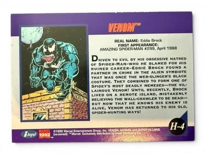1992 Impel Marvel Hologram Card Lot 3 Thing Venom Ghost Rider H2 H4 H5 - Thumbnail 9