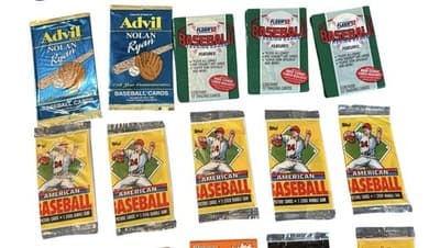 Vintage Baseball Card Wax Pack Lot 23 Unopened Topps Donruss Fleer OPC 1980s - Thumbnail 6