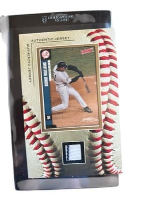 Tony Gwynn Bernie Williams Chipper Jones Game Used Jersey Relic Card Lot HOF - Thumbnail 5