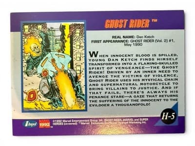1992 Impel Marvel Hologram Card Lot 3 Thing Venom Ghost Rider H2 H4 H5 - Thumbnail 8