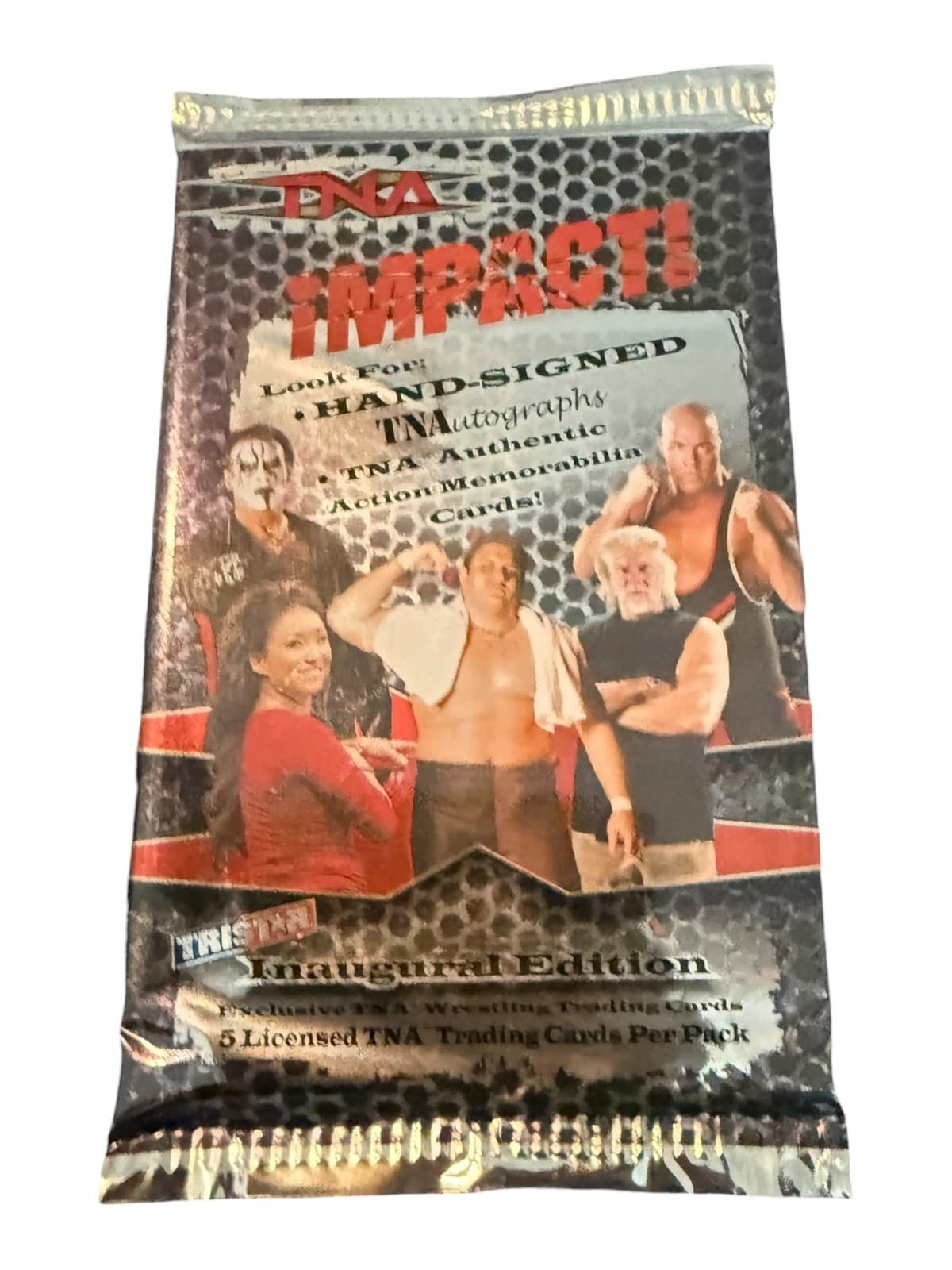 Lot of 4 Tristar TNA Impact Wrestling Inaugural Edition Hand Signed Cards Pack - Thumbnail 3