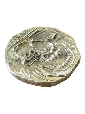 Custom Skull 1 oz .999 Fine Silver Round Peace Love Hayleybug 30g - Thumbnail 6