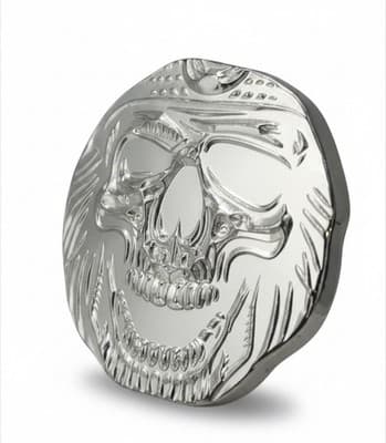 Custom Skull 1 oz .999 Fine Silver Round Peace Love Hayleybug 30g