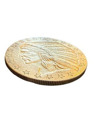 Vintage HCJ Indian Head 1 Troy Oz .999 Silver Round Eagle Toned Bullion - Thumbnail 3