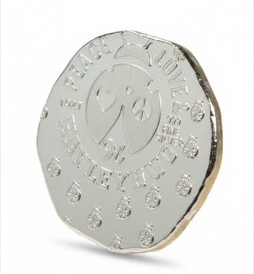 Custom Skull 1 oz .999 Fine Silver Round Peace Love Hayleybug 30g - Thumbnail 2