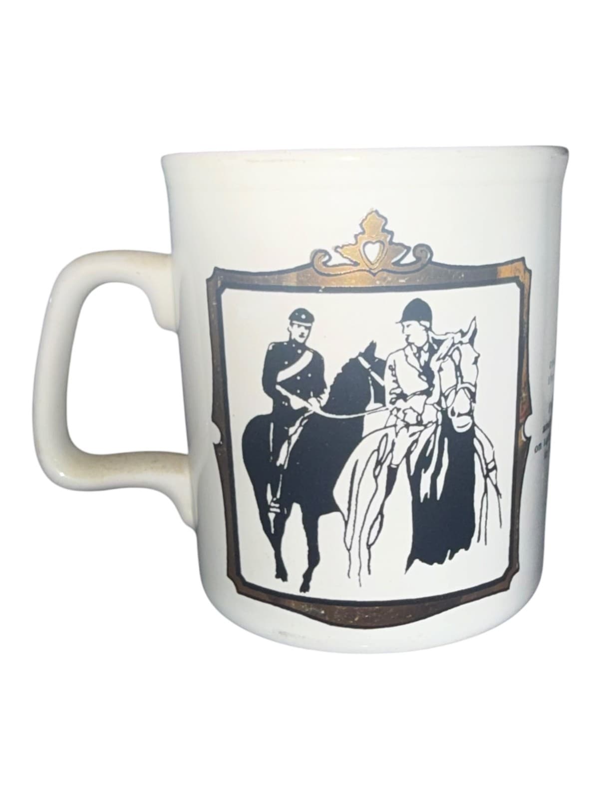 VTG 1973 Staffordshire Potteries Anne Mark Royal Wedding Coffee Mug Cup Ceramic