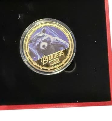 Marvel Avengers 24K Gold Plated Commemorative Coin Set w Display Case COA - Thumbnail 13