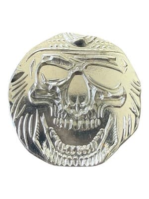 Custom Skull 1 oz .999 Fine Silver Round Peace Love Hayleybug 30g - Thumbnail 5