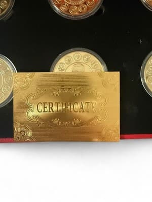 Marvel Avengers 24K Gold Plated Commemorative Coin Set w Display Case COA - Thumbnail 6