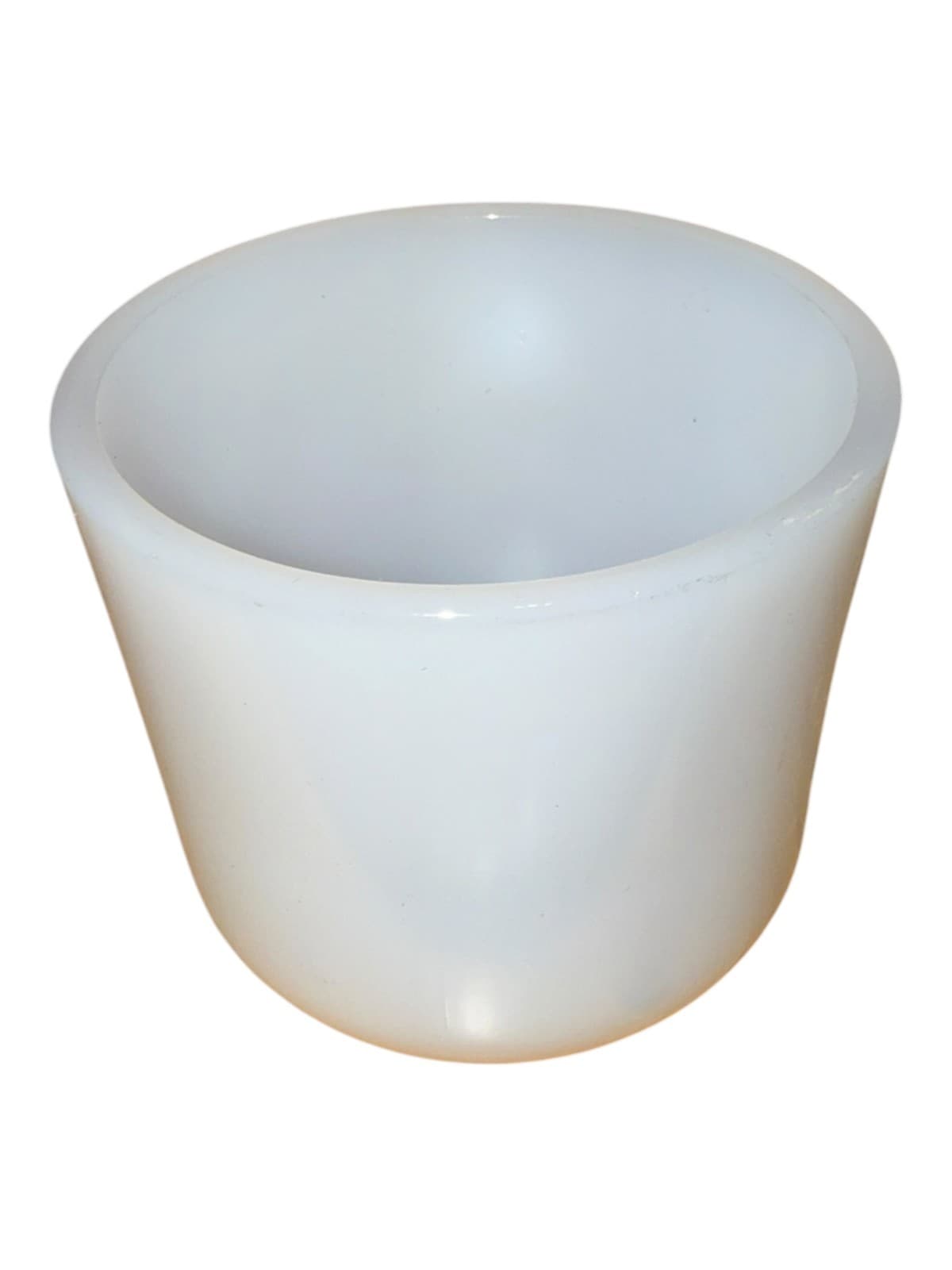 Vintage White Milk Glass Coffee Mug Cup D-Handle - Thumbnail 4