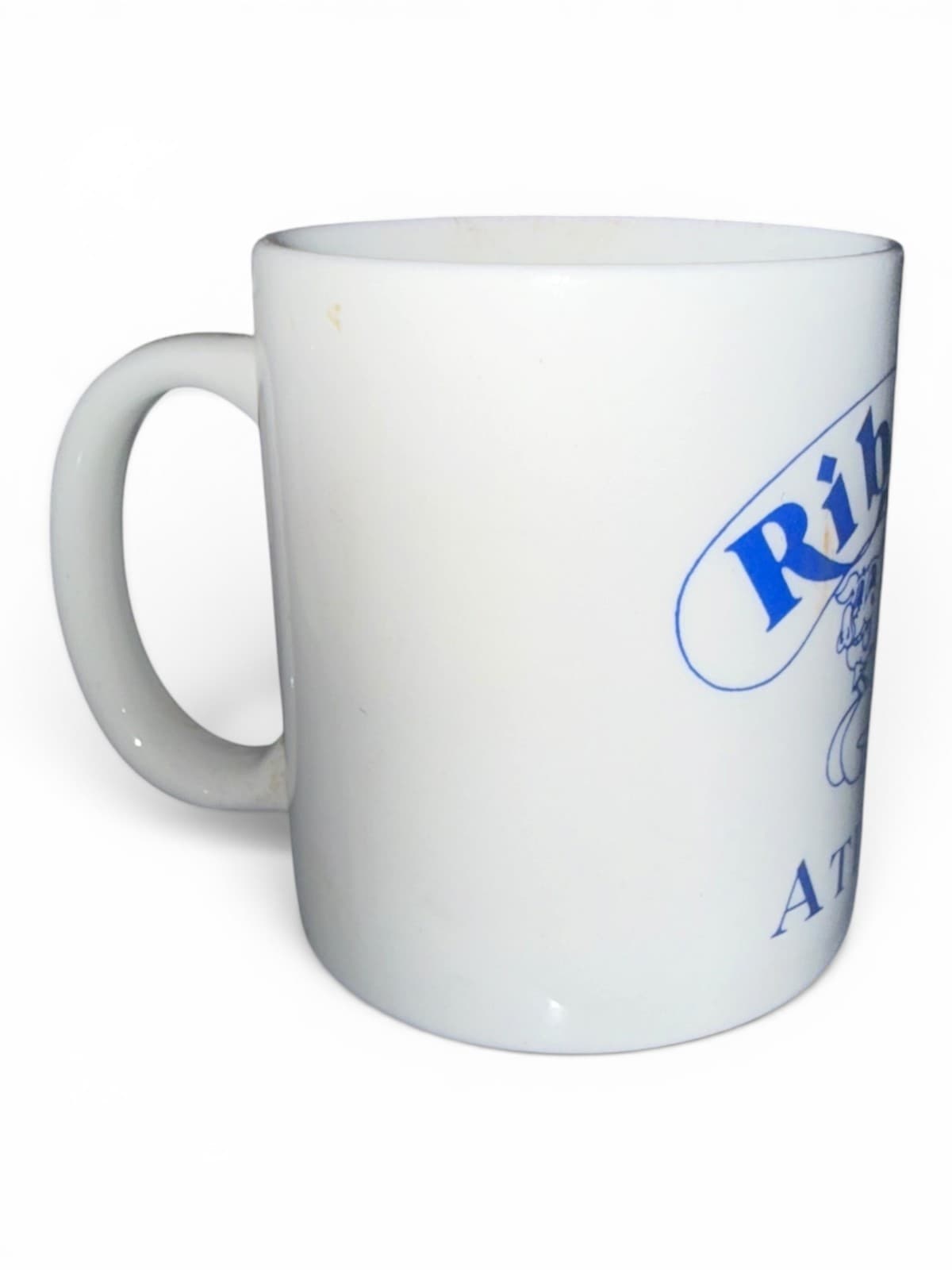 Vintage Ribs Etc Atlanta White Pig Advertising Ceramic Coffee Mug - Thumbnail 2