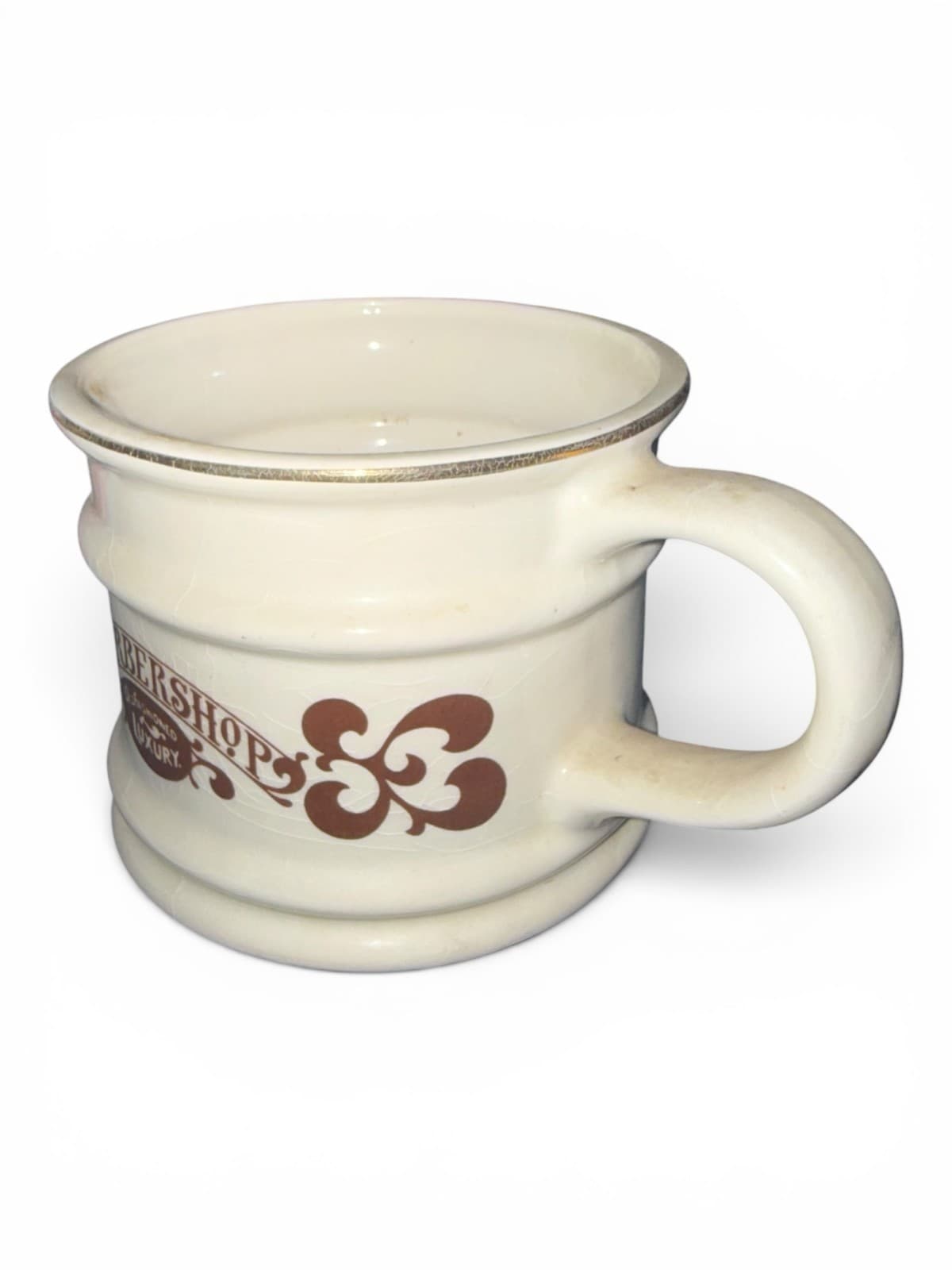 Vintage Ceramica Espejo Chile Barbershop Old Fashioned Luxury Shaving Mug - Thumbnail 2